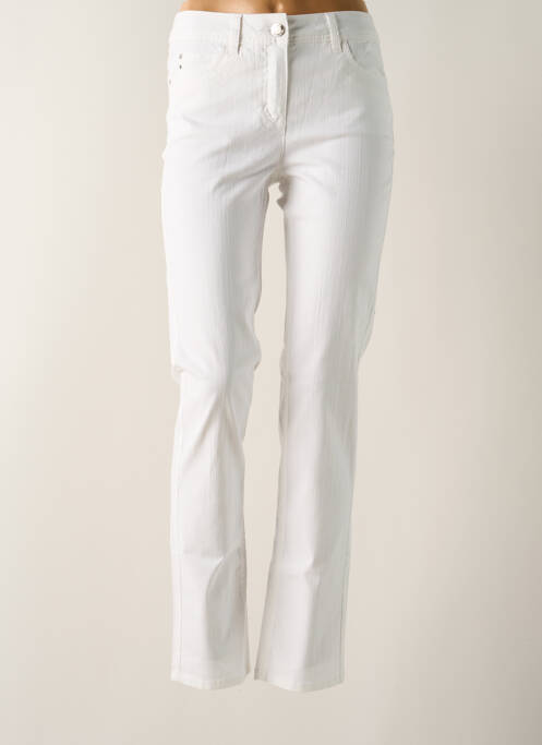 Pantalon slim blanc BRANDTEX pour femme