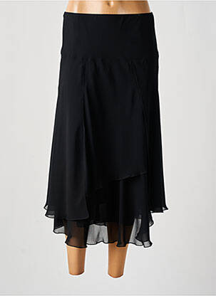Jupe longue tissage crêpe noir SOMMERMANN femme