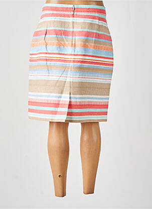 Jupe mi-longue taille à pinces rouge SIGNE NATURE femme