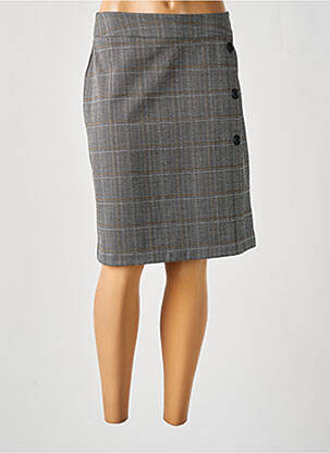 Jupe mi-longue stretch gris BRANDTEX femme