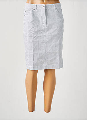 Jupe mi-longue taille haute blanc BRANDTEX femme