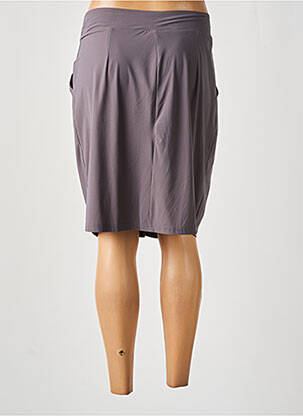 Jupe mi-longue coupe droite gris CASSIOPEE femme