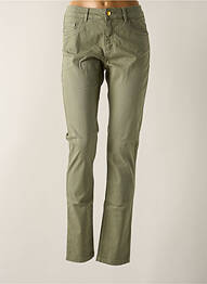 Jeans coupe slim stretch taille normale vert SIGNE NATURE femme