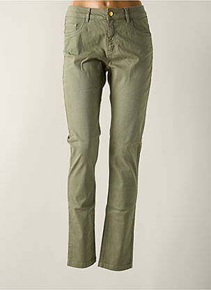 Jeans coupe slim stretch taille normale vert SIGNE NATURE femme