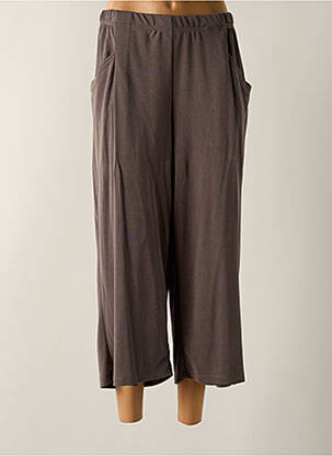 Pantacourt stretch taille normale gris SIGNATURE femme