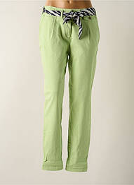 Pantalon chino tissage popeline taille normale vert TOM TAILOR femme