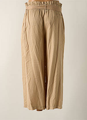 Pantalon 7/8 taille haute taille haute beige VICTORIA femme