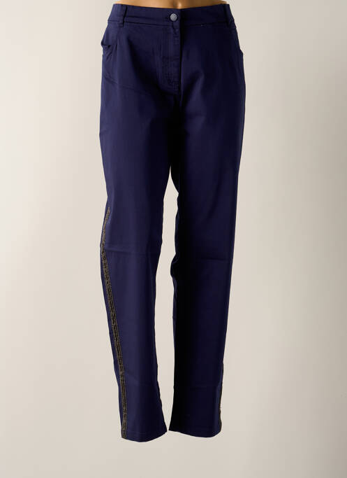 Pantalon droit bleu SIGNATURE pour femme