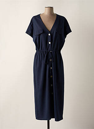Robe mi-longue manches courtes manches courtes bleu VERO MODA femme