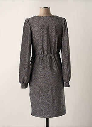 Robe courte manches longues manches longues argent B.YOUNG femme
