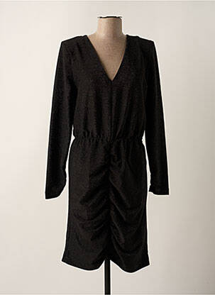 Robe mi-longue manches longues manches longues noir B.YOUNG femme