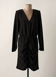 Robe mi-longue manches longues manches longues noir B.YOUNG femme
