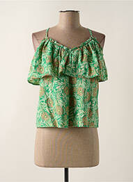 Top manches bretelles ajustables fines bretelles vert VERO MODA femme