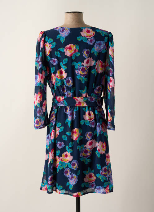 Robe courte manches 3/4 manches 3/4 bleu LA PETITE ETOILE femme