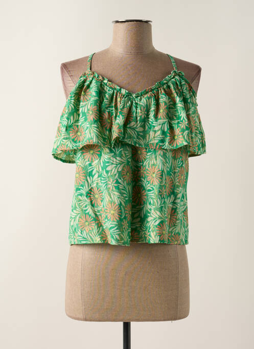 Top manches bretelles ajustables fines bretelles vert VERO MODA femme