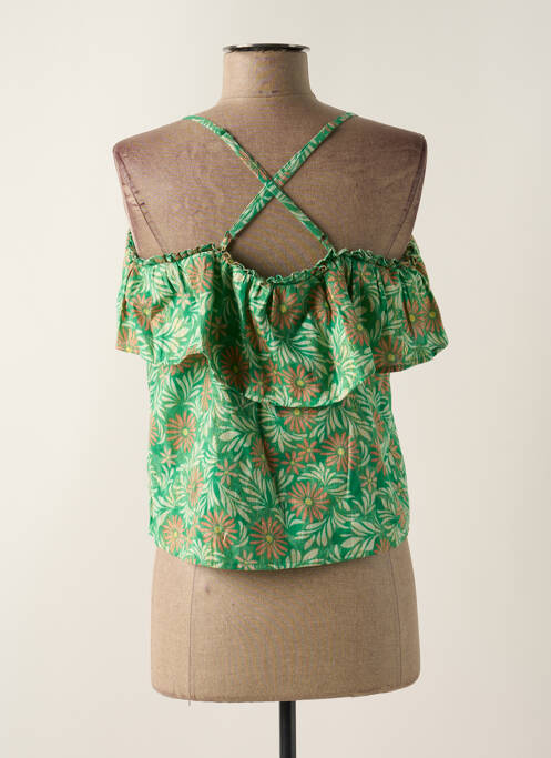 Top manches bretelles ajustables fines bretelles vert VERO MODA femme