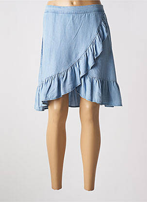 Jupe mi-longue taille haute bleu B.YOUNG femme