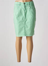 Jupe mi-longue stretch vert CREAM femme