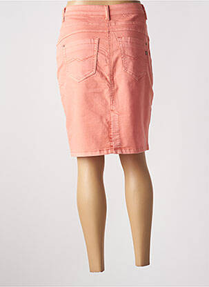 Jupe mi-longue stretch orange CREAM femme
