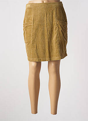 Jupe courte taille à pinces beige ESPRIT femme