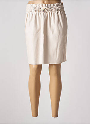 Jupe courte taille haute beige VERO MODA femme
