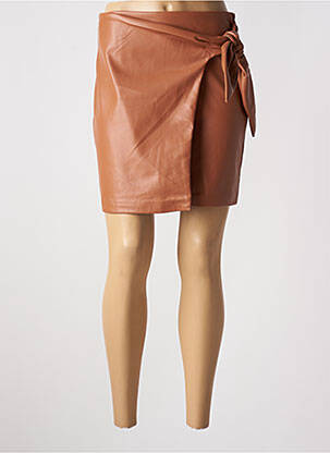 Jupe courte taille haute marron ONLY femme