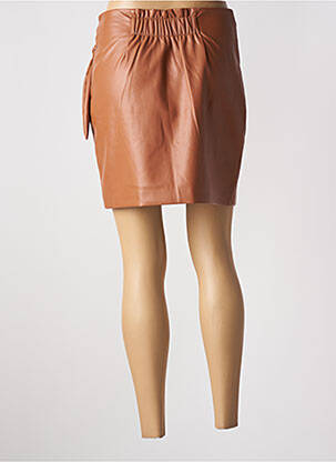 Jupe courte taille haute marron ONLY femme