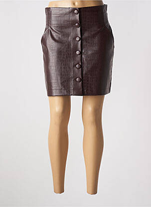 Jupe courte poches marron B.YOUNG femme