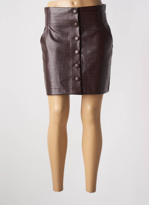 Jupe courte poches marron B.YOUNG femme