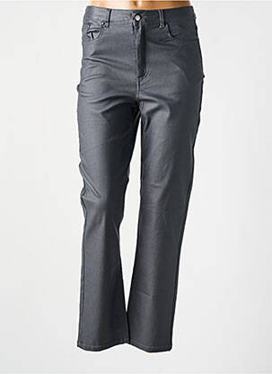 Pantalon droit stretch taille haute gris B.YOUNG femme