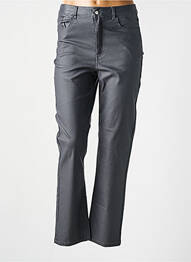 Pantalon droit stretch taille haute gris B.YOUNG femme