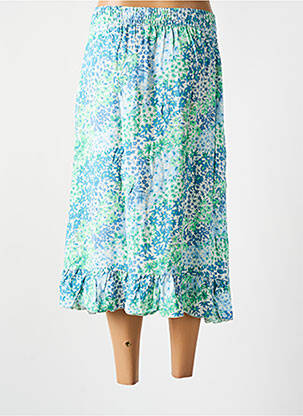 Jupe longue coupe évasée bleu B.YOUNG femme