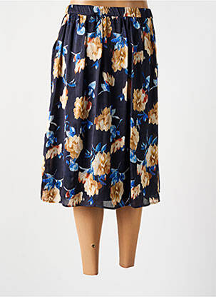 Jupe mi-longue taille haute bleu LA PETITE ETOILE femme