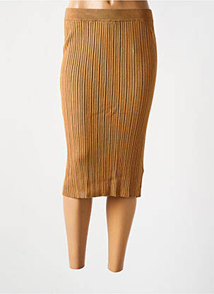 Jupe mi-longue stretch marron ESPRIT femme