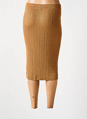 Jupe mi-longue stretch marron ESPRIT femme