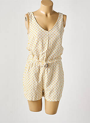 Combishort tissage crêpe sans manche jaune VERO MODA femme