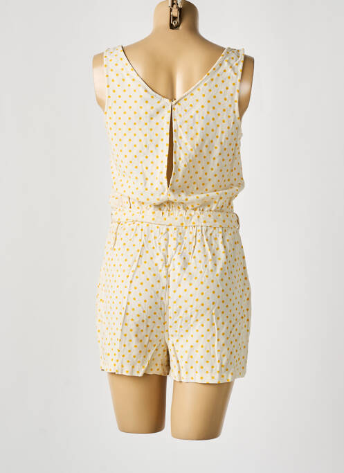 Combishort fermeture boutonnée au dos sans manche jaune VERO MODA femme