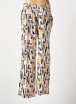 Pantalon droit tissage crêpe taille haute beige VERO MODA femme