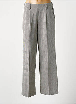 Pantalon large poches taille haute gris GRACE & MILA femme