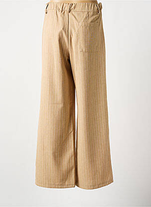 Pantalon large coupe fluide taille haute beige PAKO LITTO femme