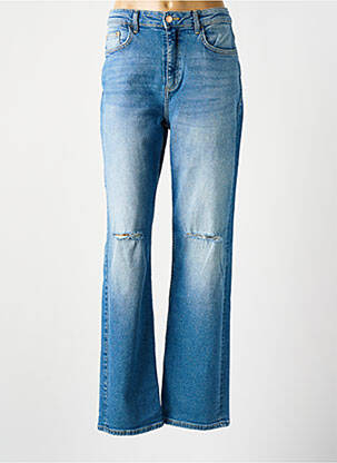 Jeans coupe droite taille haute taille haute bleu B.YOUNG femme