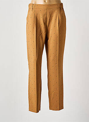 Pantalon droit tissage crêpe taille normale marron VERO MODA femme
