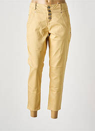 Pantalon 7/8 taille haute taille haute jaune CREAM femme