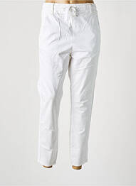 Pantalon 7/8 taille haute taille haute blanc CREAM femme