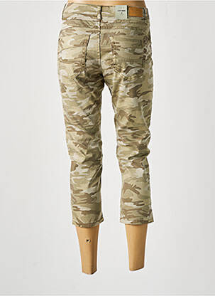 Pantacourt stretch taille normale vert CREAM femme