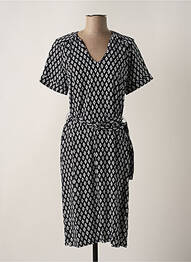 Robe mi-longue manches courtes manches courtes noir CONCEPT K femme