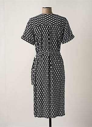 Robe mi-longue manches courtes manches courtes noir CONCEPT K femme