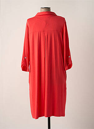 Robe mi-longue manches 3/4 manches 3/4 rouge EGATEX femme