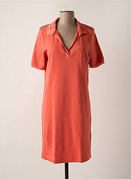 Robe mi-longue manches courtes manches courtes orange CONCEPT K femme