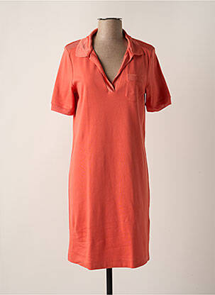 Robe mi-longue manches courtes manches courtes orange CONCEPT K femme